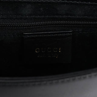 Gucci Black Leather Bamboo Flap Bag