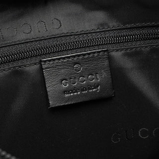 Gucci Black Leather Bamboo Hobo Bag