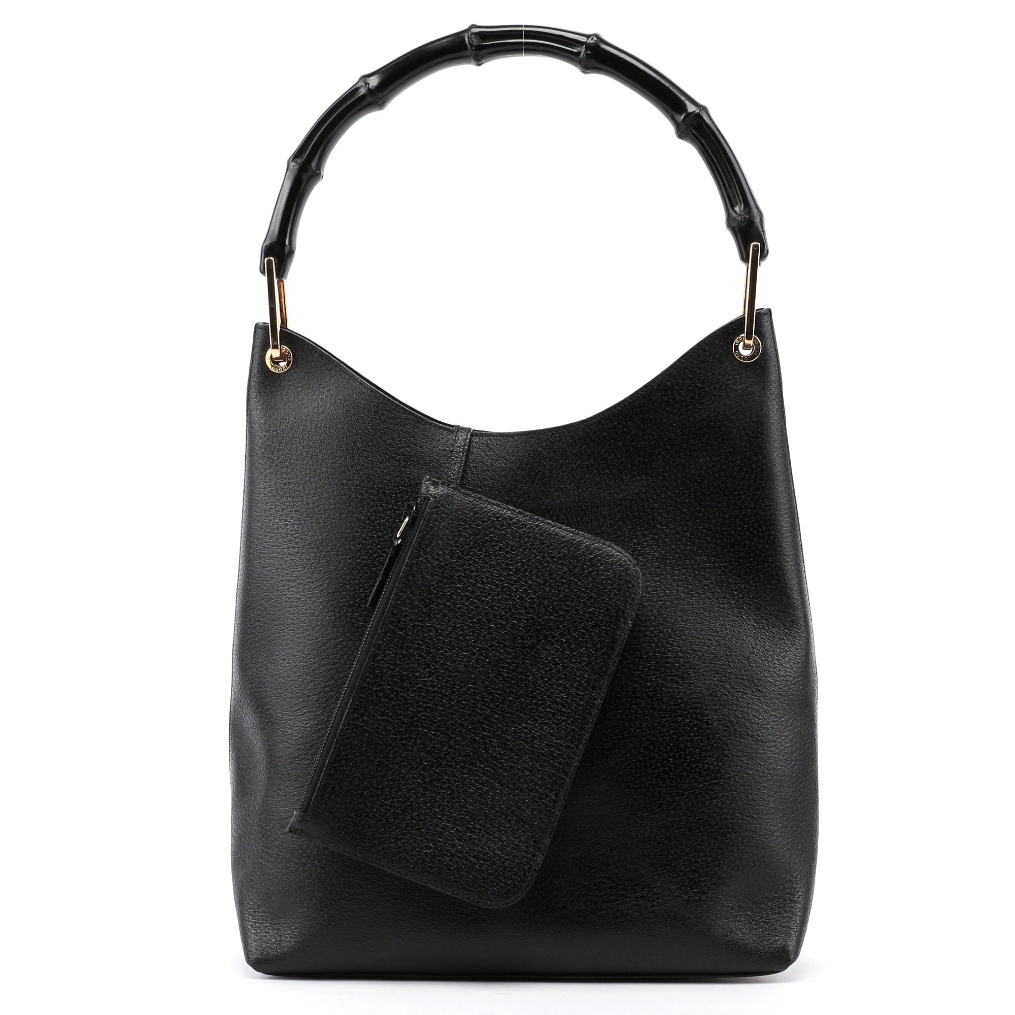Gucci Sac hobo Bamboo en cuir noir