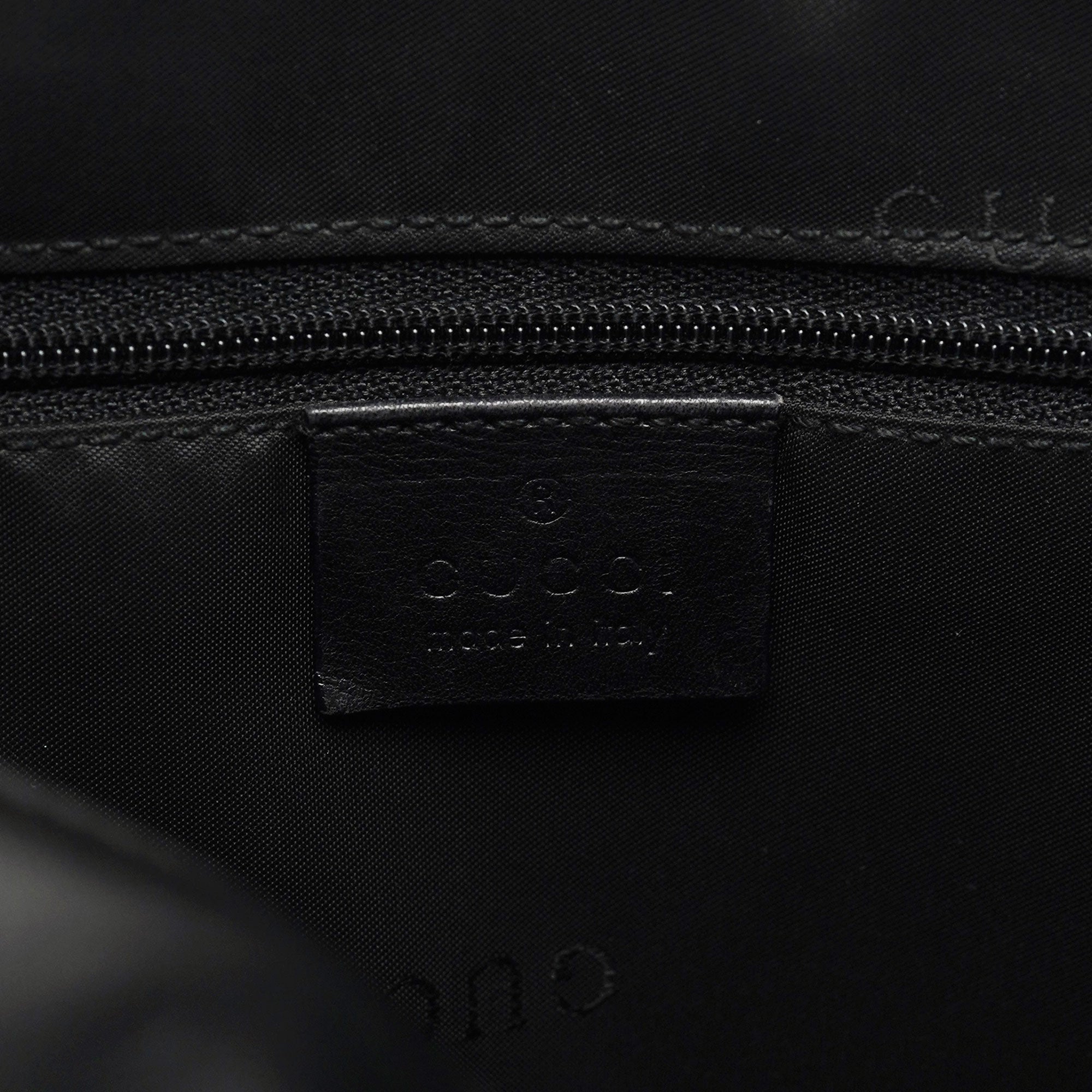 Gucci Black Leather Bamboo Shoulder Bag
