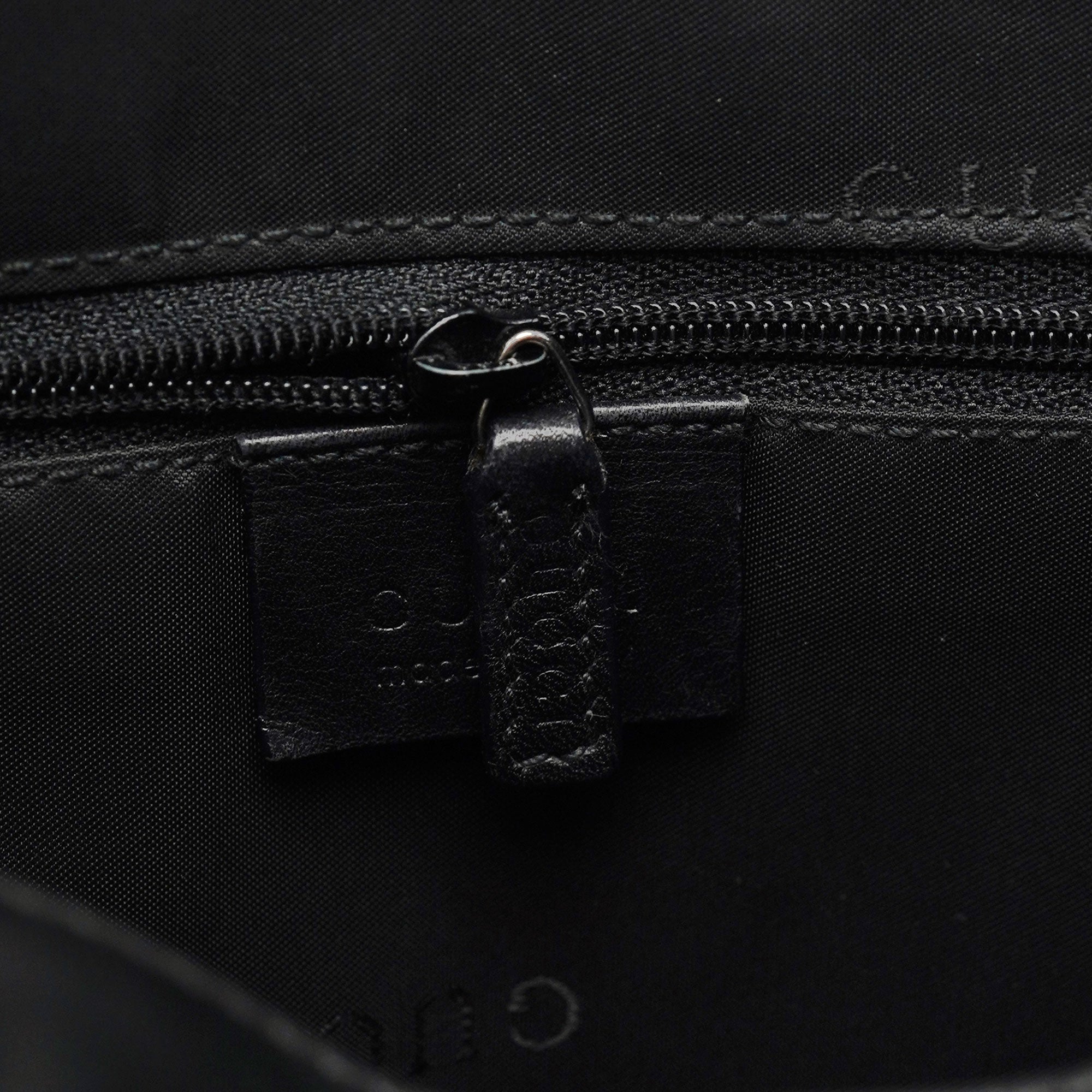 Gucci Black Leather Bamboo Shoulder Bag