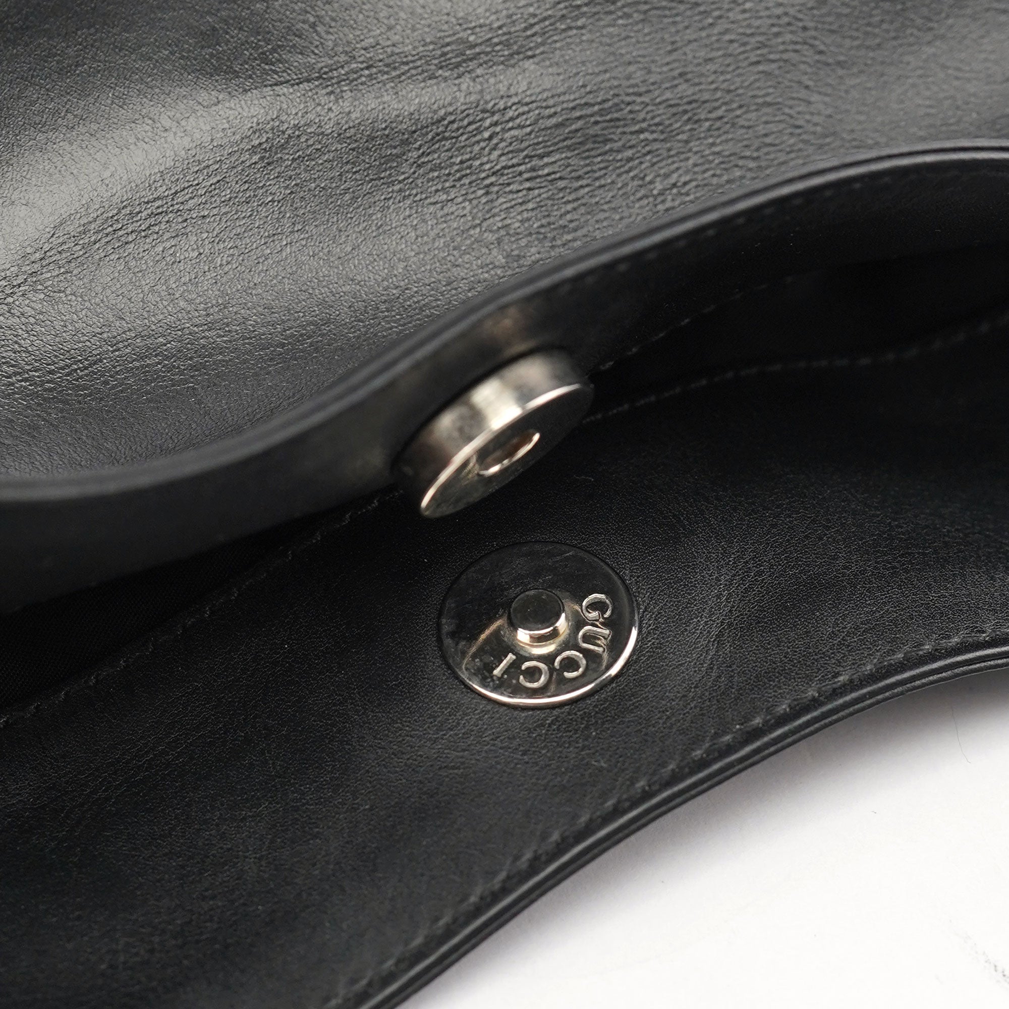 Gucci Black Leather Bamboo Shoulder Bag
