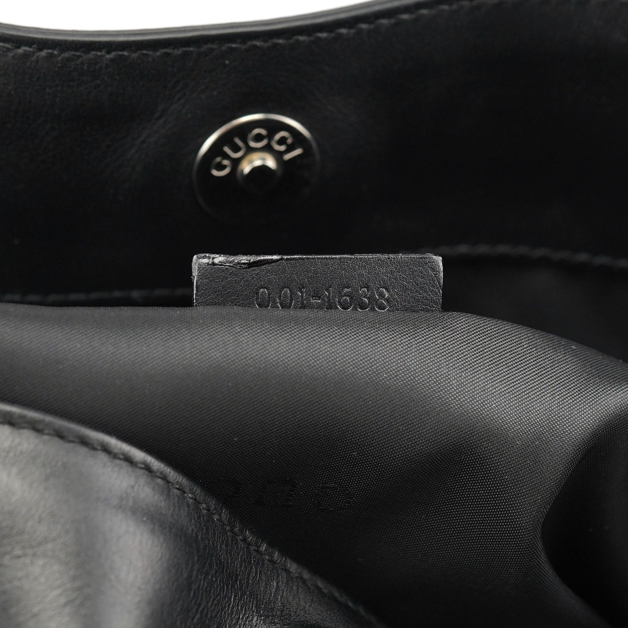 Gucci Black Leather Bamboo Shoulder Bag
