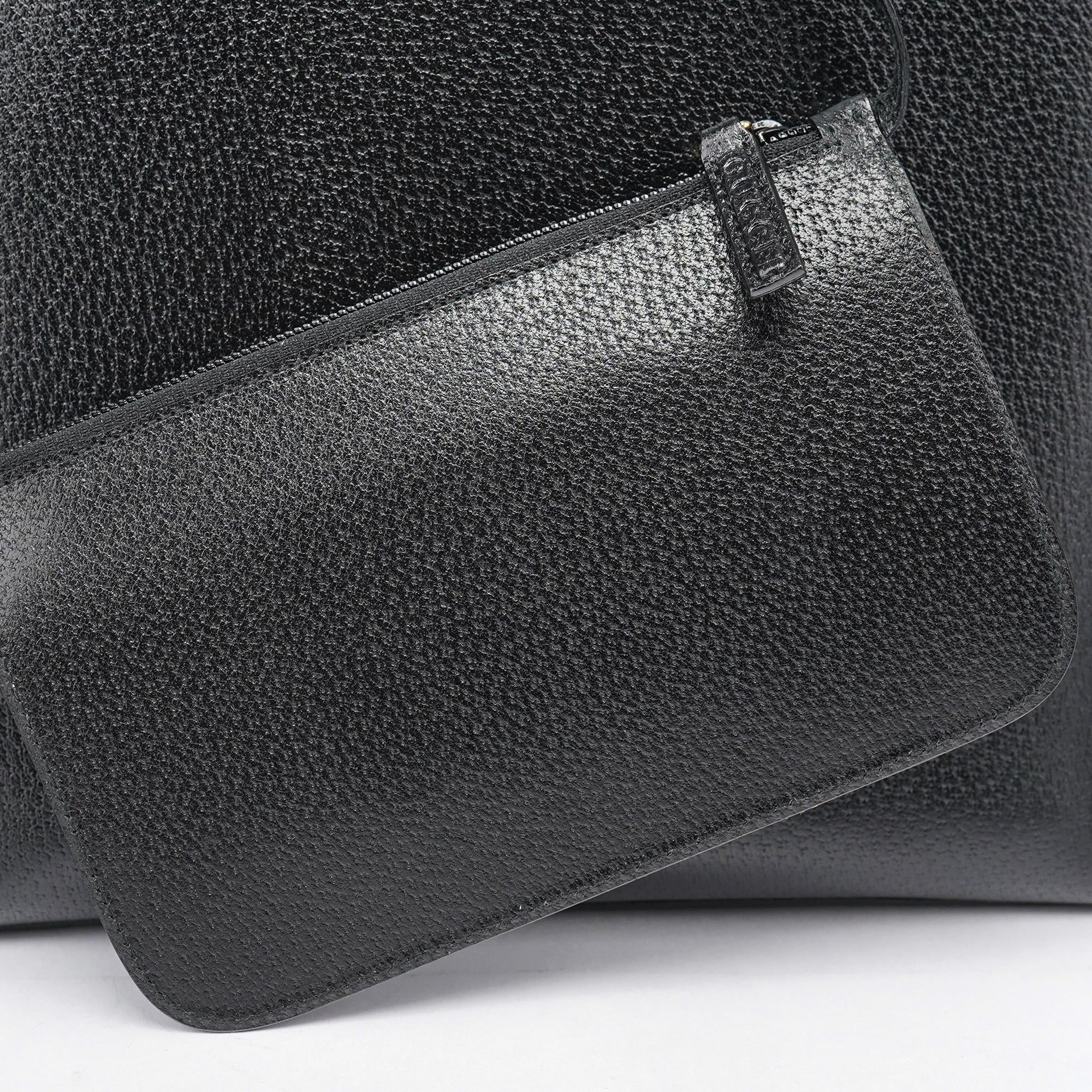 Gucci Black Leather Bamboo Shoulder Bag