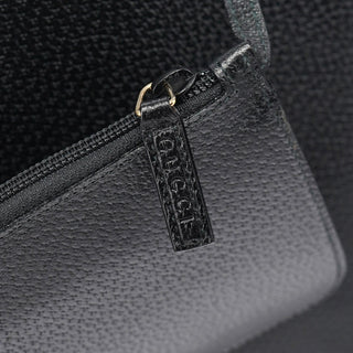 Gucci Black Leather Bamboo Shoulder Bag