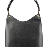 Gucci Black Leather Bamboo Shoulder Bag