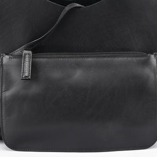 Gucci Black Leather Bamboo Shoulder Bag