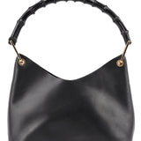 Gucci Black Leather Bamboo Shoulder Bag