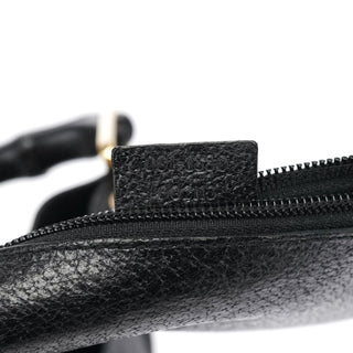 Gucci Black Leather Bamboo Shoulder Bag