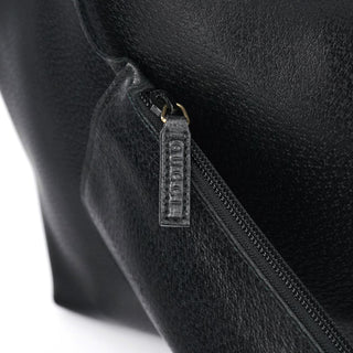 Gucci Black Leather Bamboo Shoulder Bag