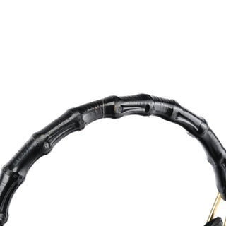 Gucci Black Leather Bamboo Shoulder Bag