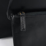 Gucci Bamboo Schultertasche aus schwarzem Leder