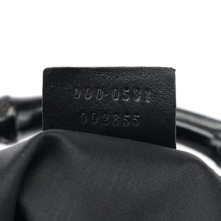 Gucci Black Leather Bamboo Shoulder Bag
