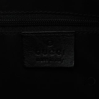 Gucci Black Leather Bamboo Shoulder Bag