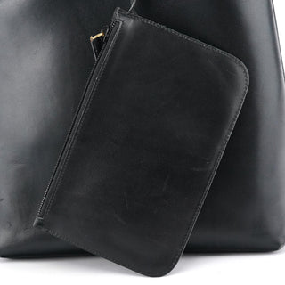 Gucci Black Leather Bamboo Shoulder Bag