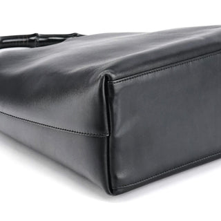 Gucci Black Leather Bamboo Shoulder Bag