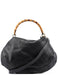 Gucci Black Leather Bamboo Shoulder Bag