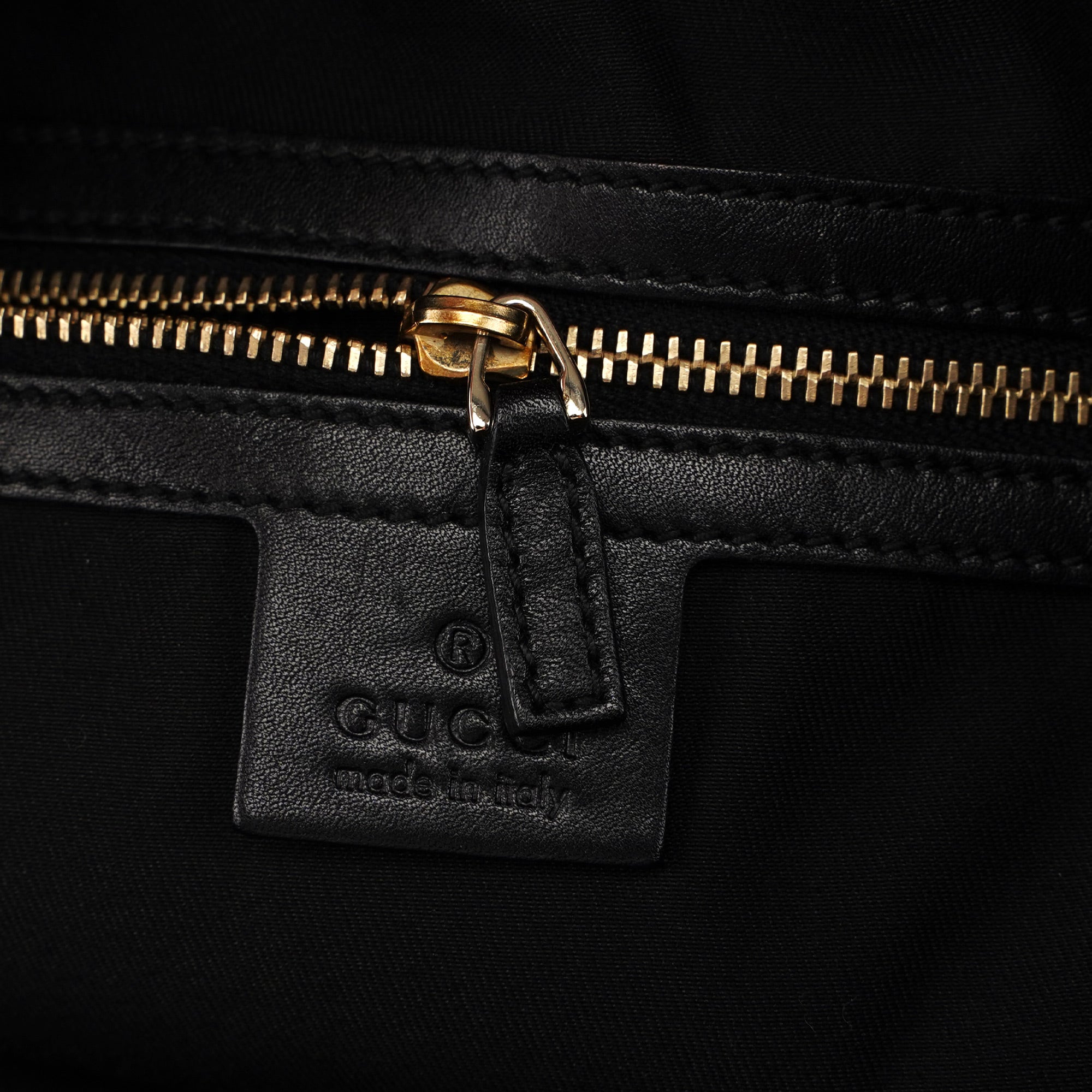 Gucci Black Leather Bamboo Shoulder Bag