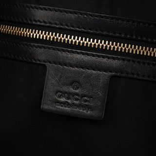 Gucci Black Leather Bamboo Shoulder Bag