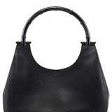 Gucci Black Leather Bamboo Shoulder Bag
