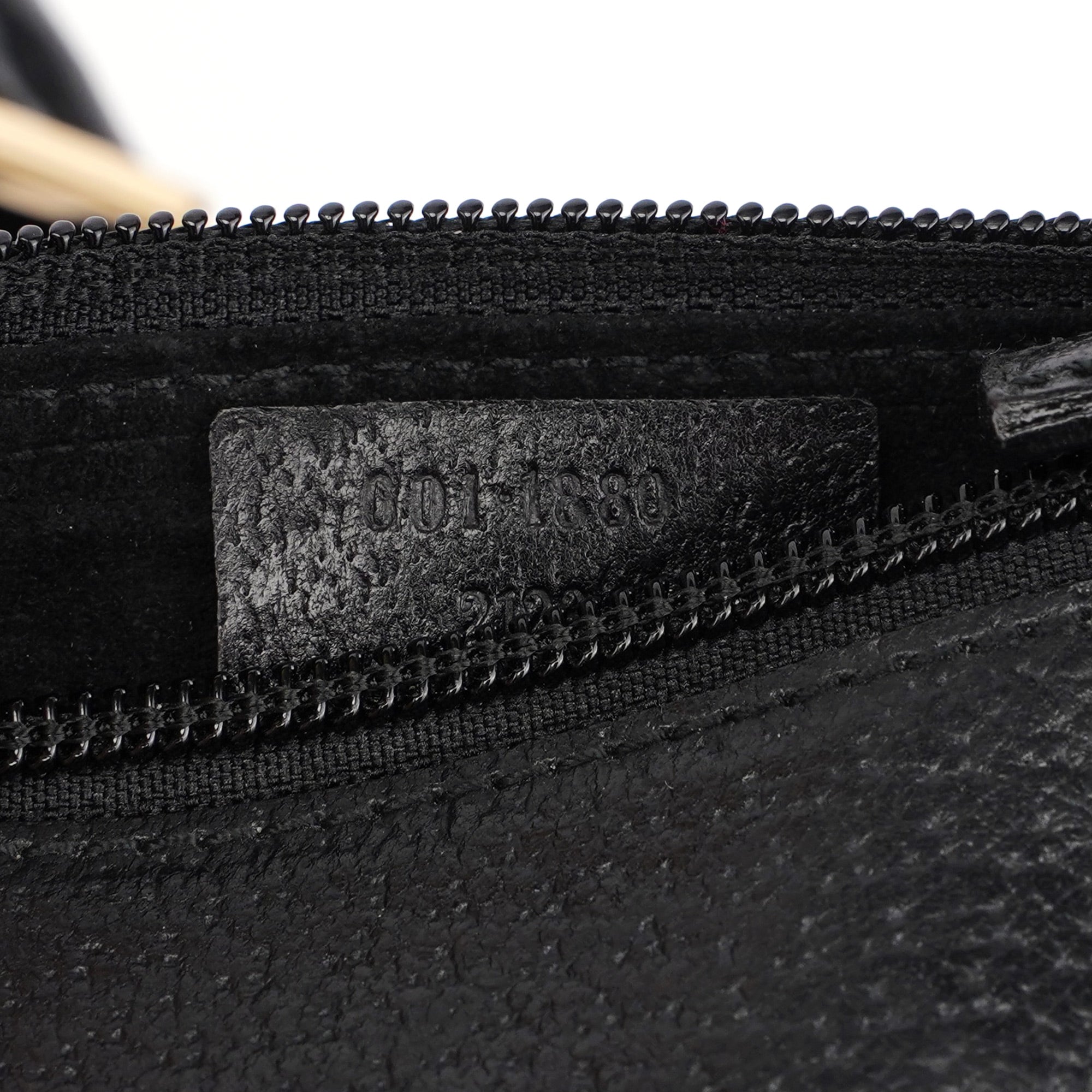 Gucci Black Leather Bamboo Shoulder Bag W/ Pouch