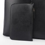 Gucci Black Leather Bamboo Shoulder Bag W/ Pouch