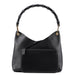 Gucci Black Leather Bamboo Shoulder Bag W/ Pouch