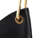 Gucci Black Leather Bamboo Shoulder Bag W/ Pouch