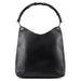 Gucci Black Leather Bamboo Shoulder Bag W/ Pouch