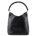 Gucci Black Leather Bamboo Shoulder Bag W/ Pouch