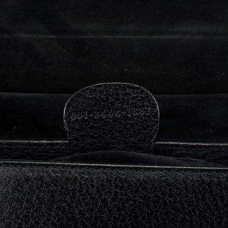 Gucci Black Leather Bamboo Top Handle Bag