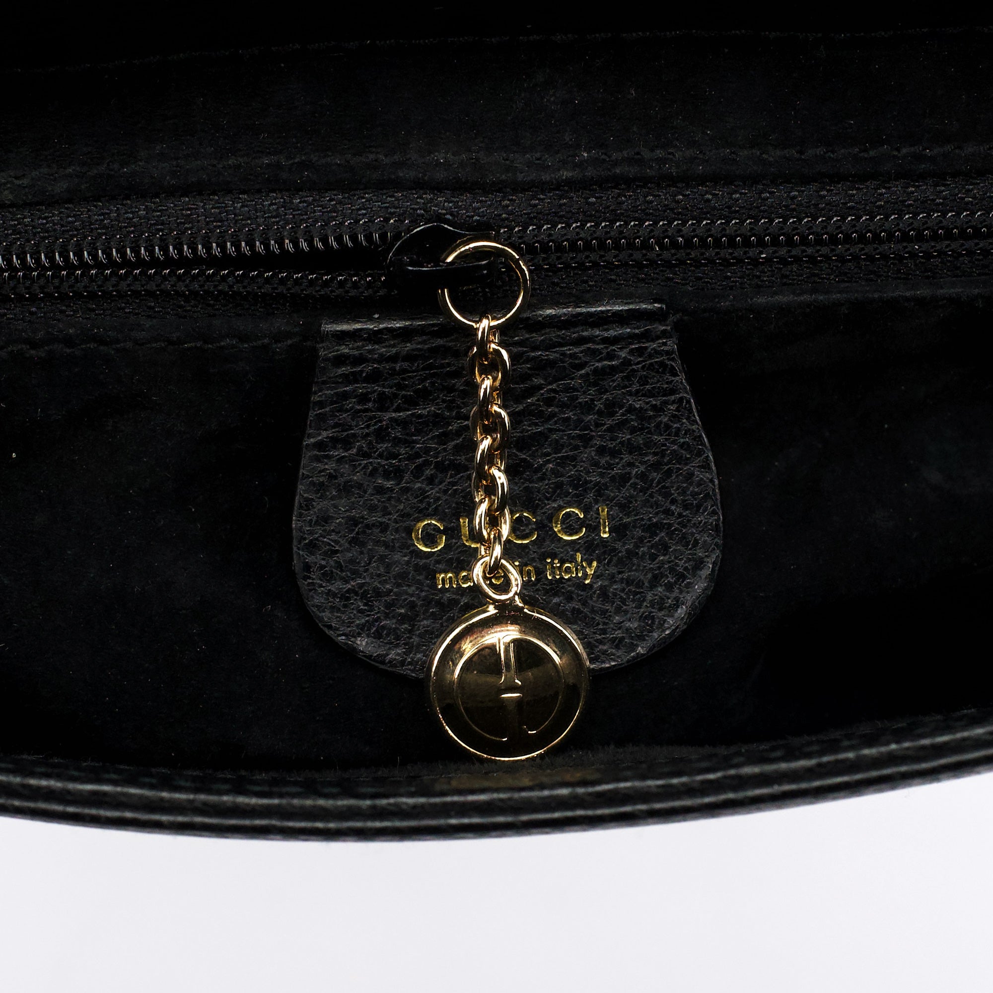 Gucci Sac à poignée Bamboo en cuir noir
