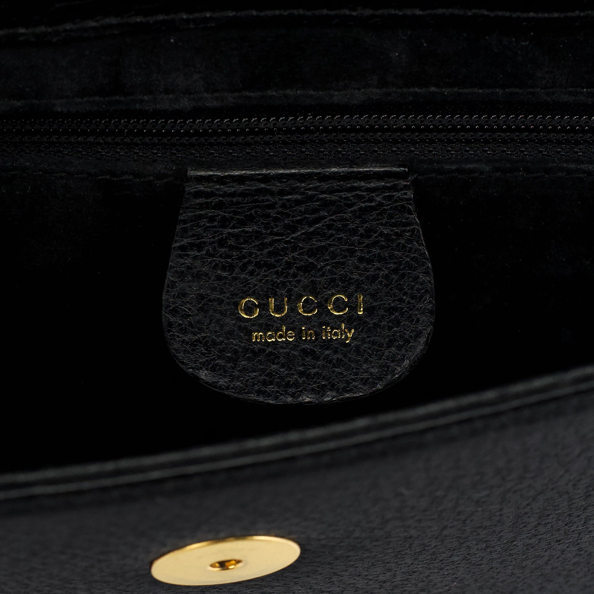 Gucci Sac à poignée Bamboo en cuir noir