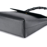 Gucci Sac à poignée Bamboo en cuir noir