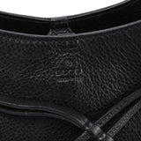 Gucci Black Leather Bamboo Top Handle Bag