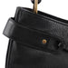 Gucci Black Leather Bamboo Top Handle Bag