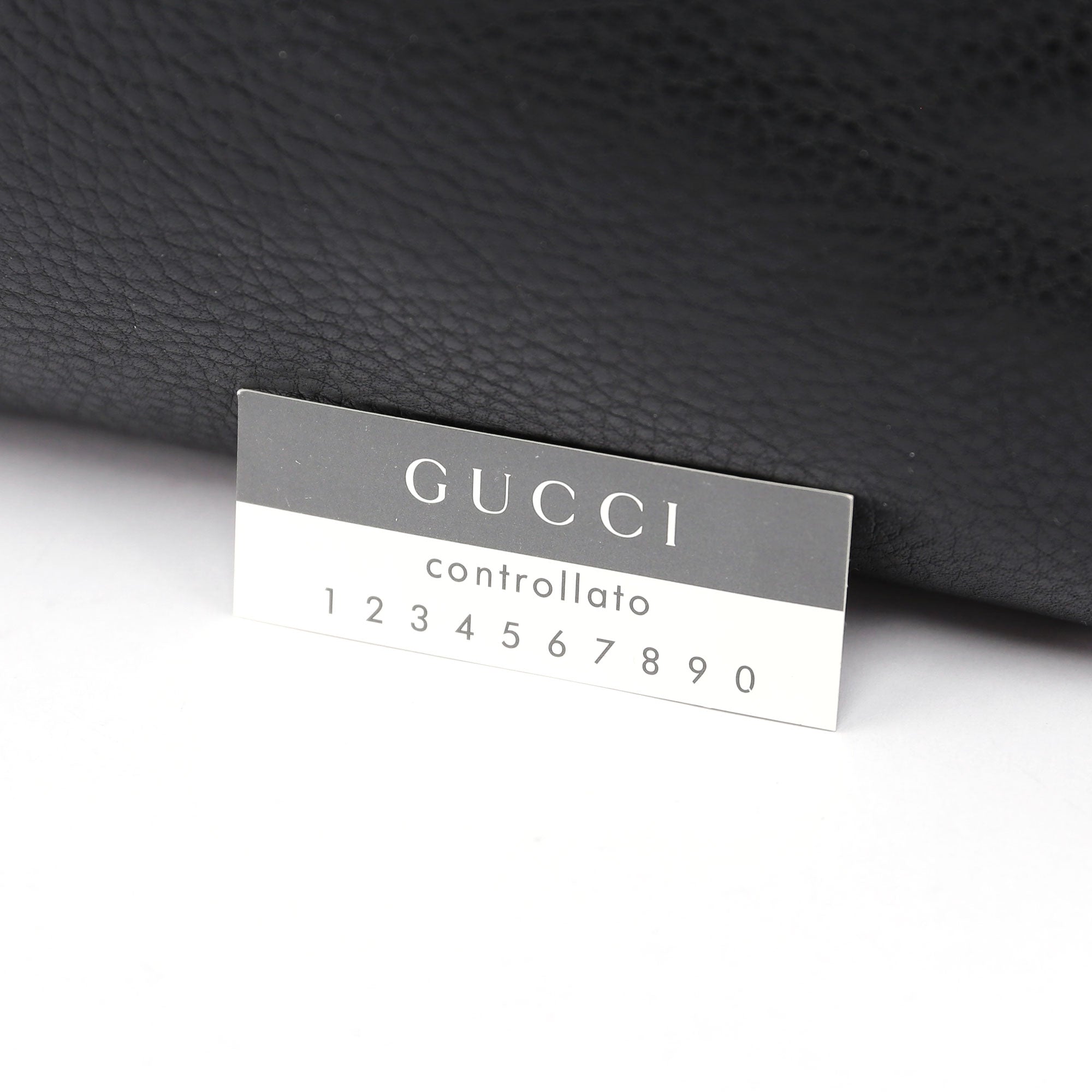 Gucci Black Leather Bamboo Top Handle Bag