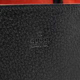 Gucci Black Leather Bamboo Tote