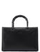 Gucci Black Leather Bamboo Tote