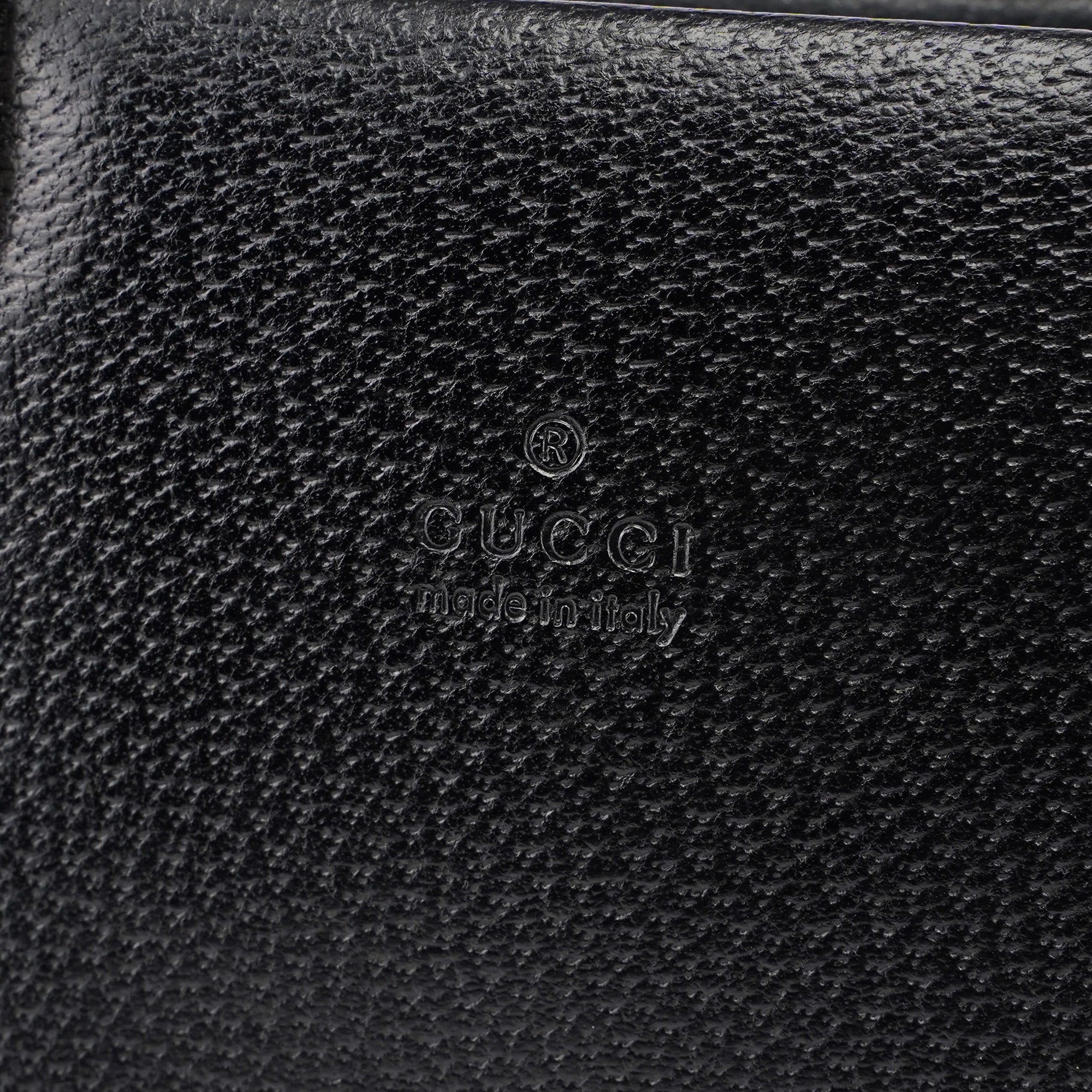 Gucci Black Leather Bamboo Tote