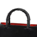 Gucci Black Leather Bamboo Tote