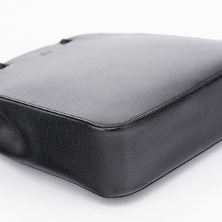 Gucci Black Leather Bamboo Tote Bag