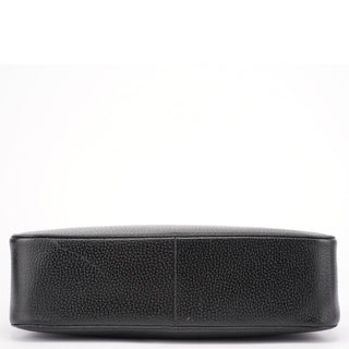 Gucci Black Leather Bamboo Tote Bag