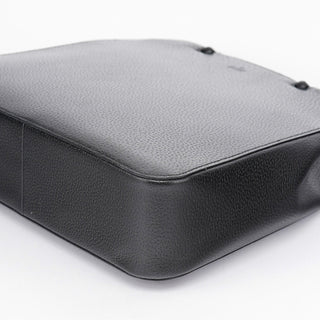 Gucci Black Leather Bamboo Tote Bag