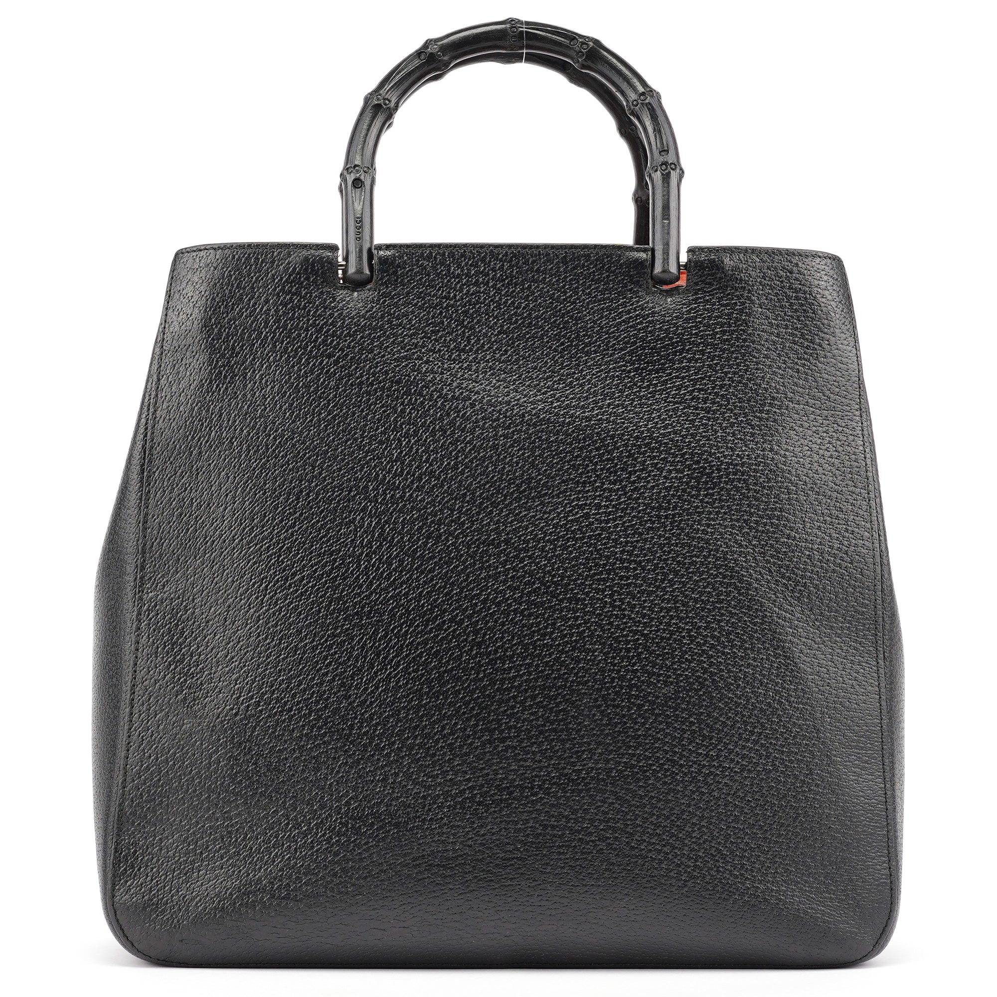 Gucci Sac cabas Bamboo en cuir noir