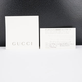 Gucci Black Leather Bamboo Tote Bag