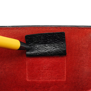 Gucci Black Leather Bamboo Tote Bag