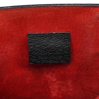 Gucci Black Leather Bamboo Tote Bag