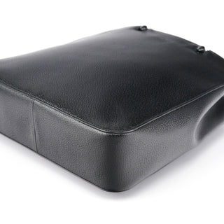 Gucci Black Leather Bamboo Tote Bag