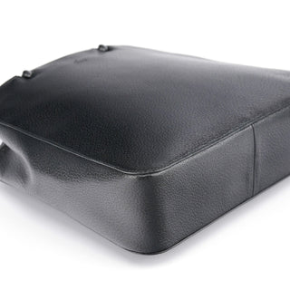 Gucci Black Leather Bamboo Tote Bag